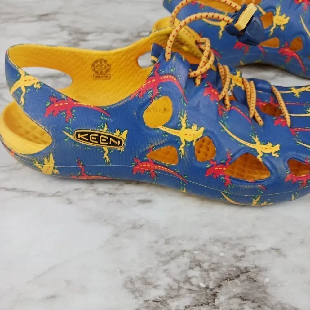 KEEN RIO CLOSED TOE SANDALS SHOES BLUE LIZARD boy Size 6